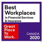 Best Workplaces in Financial Services & Insurance - great place to work, Canada 2020