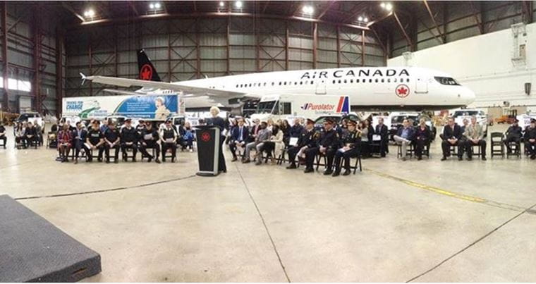 TORONTO, Ont. - On April 19, 2017 eight regions across GTA Southern Ontario met at the Air Canada hangar to kick off the JUST GIVE campaign.